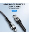 Wozinsky WNBCC1 USB-C / USB-C PD 65W cable 1 m - black