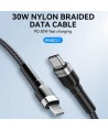 Wozinsky WNBCL1 Lightning / USB-C PD 30W cable 1 m - black
