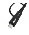 Wozinsky WNBAA 4in1 cable 2x USB-C 1x USB-A 1x Lightning 60W 1 m - black
