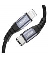 Choetech IP0041 USB-C / Lightning MFi 480Mb/s 3A 2 m cable - black