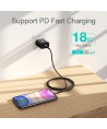 Choetech IP0041 USB-C / Lightning MFi 480Mb/s 3A 2 m cable - black