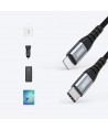 Choetech IP0041 USB-C / Lightning MFi 480Mb/s 3A 2 m cable - black