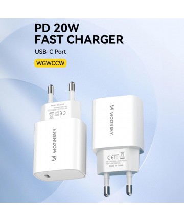 Wozinsky WGWCCW 20W USB-C Wall Charger - White