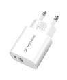 Wozinsky WGWCW USB-A USB-C 20W Wall Charger - White
