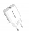 Wozinsky WGWCW USB-A USB-C 20W Wall Charger - White