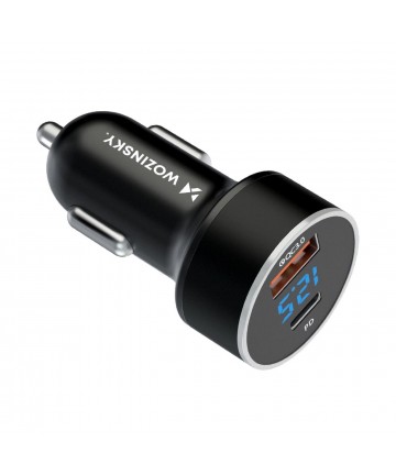 Wozinsky WDCCAC USB-C USB-A 36W Car Charger - Black