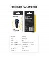 Wozinsky WDCCAC USB-C USB-A 36W Car Charger - Black