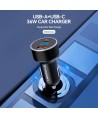 Wozinsky WDCCAC USB-C USB-A 36W Car Charger - Black