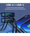 Wozinsky WDCCAC USB-C USB-A 36W Car Charger - Black