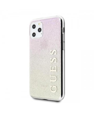 Guess GUHCN65PCUGLGPI iPhone 11 Pro Max rose gold/gold pink hard case Gradient Glitter