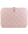 Guess Quilted 4G cover for a 14" laptop - pink