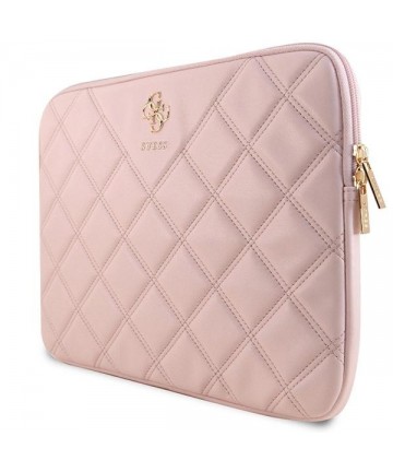 Guess Quilted 4G cover for a 14" laptop - pink