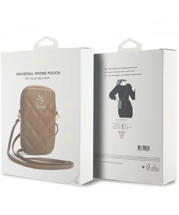 Guess Zip Quilted 4G bag - brown