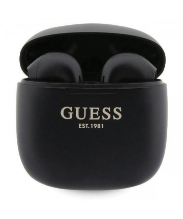 Guess GUTWST26PSK TWS Bluetooth headphones + docking station - black Classic EST Logo