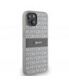 DKNY Leather Mono Stripe & Metal Logo case for iPhone 15 / 14 / 13 - beige