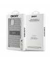 DKNY Leather Mono Stripe & Metal Logo case for iPhone 15 / 14 / 13 - beige