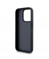 DKNY Leather Mono Stripe & Metal Logo case for iPhone 15 Pro - black