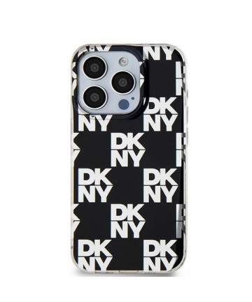 DKNY IML Checkered Mono Pattern case for iPhone 15 Plus / 14 Plus - black