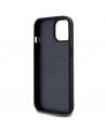 DKNY Leather Checkered Mono Pattern & Printed Stripes Case for iPhone 15/14/13 - Black