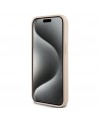 DKNY Leather Mono Stripe & Metal Logo case for iPhone 15 / 14 / 13 - pink