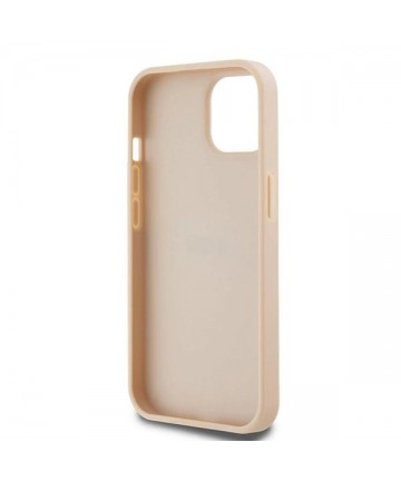 DKNY Leather Mono Stripe & Metal Logo case for iPhone 15 / 14 / 13 - pink