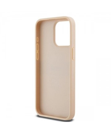 DKNY Leather Mono Stripe & Metal Logo case for iPhone 15 Pro Max - pink