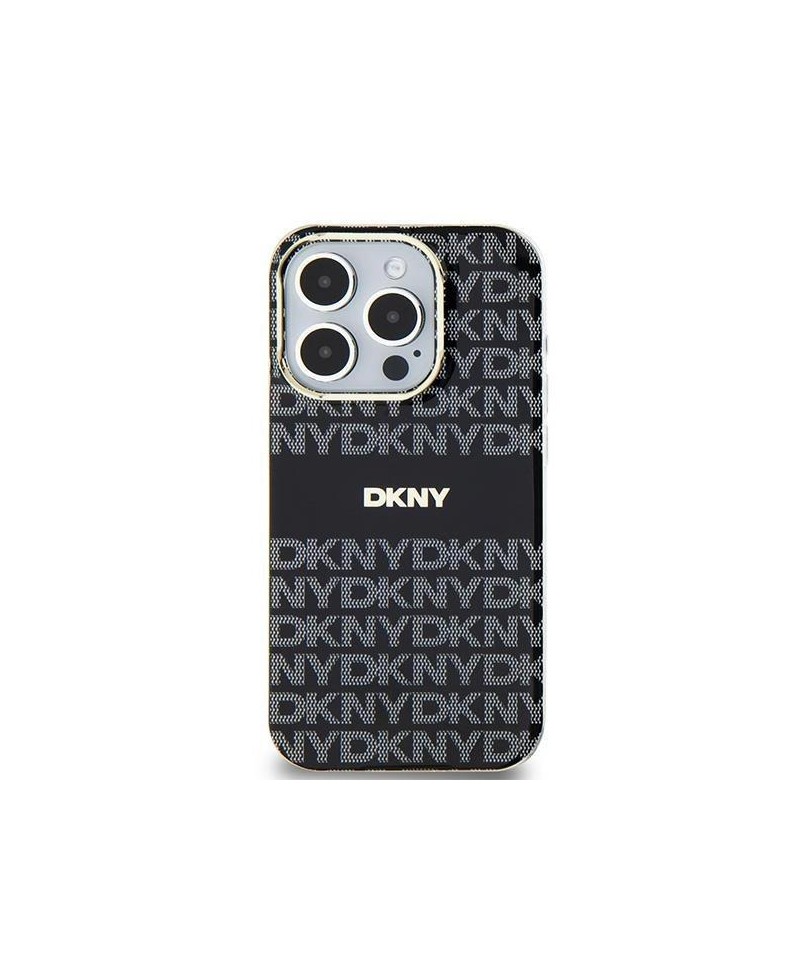 DKNY IML Mono & Stripe MagSafe Case for iPhone 15/14/13 - Black