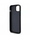 DKNY Leather Pattern Metal Logo MagSafe Case for iPhone 15/14/13 - Black