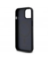 DKNY Leather Printed Pattern Metal Logo MagSafe Case for iPhone 15/14/13 - Black