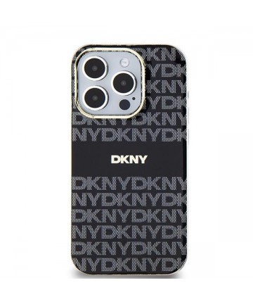 DKNY IML Mono & Stripe MagSafe case for iPhone 15 Pro Max - black
