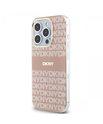 DKNY IML Mono & Stripe MagSafe case for iPhone 15 Pro Max - pink