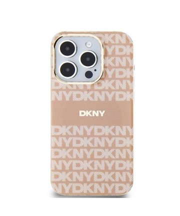 DKNY IML Mono & Stripe MagSafe case for iPhone 15 Pro Max - pink