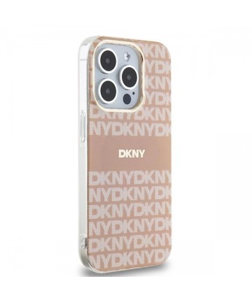 DKNY IML Mono & Stripe MagSafe case for iPhone 15 Pro Max - pink