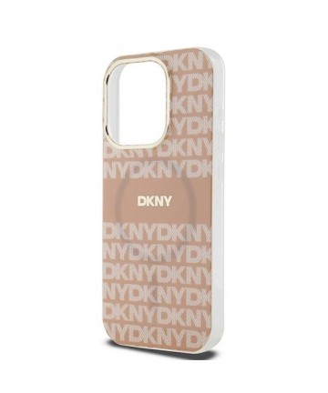 DKNY IML Mono & Stripe MagSafe case for iPhone 15 Pro Max - pink