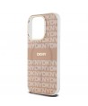 DKNY IML Mono & Stripe MagSafe case for iPhone 15 Pro Max - pink