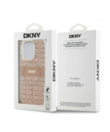 DKNY IML Mono & Stripe MagSafe case for iPhone 15 Pro Max - pink