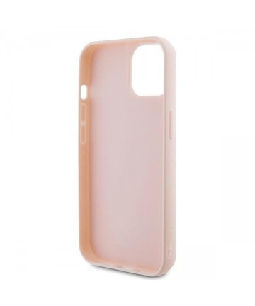 Karl Lagerfeld 3D Rubber Glitter Logo case for iPhone 15 Plus - pink