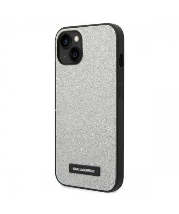 Karl Lagerfeld KLHCP14MG2ELS iPhone 14 Plus 6.7 "hardcase silver / silver Glitter Plaque Logo
