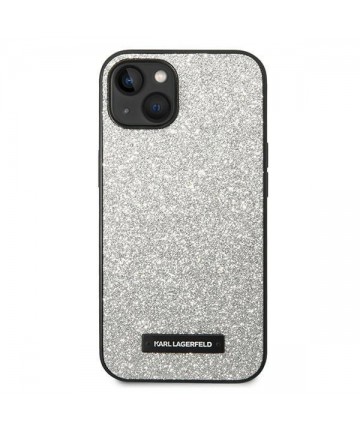 Karl Lagerfeld KLHCP14MG2ELS iPhone 14 Plus 6.7 "hardcase silver / silver Glitter Plaque Logo