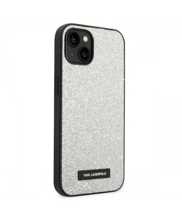 Karl Lagerfeld KLHCP14MG2ELS iPhone 14 Plus 6.7 "hardcase silver / silver Glitter Plaque Logo