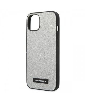 Karl Lagerfeld KLHCP14MG2ELS iPhone 14 Plus 6.7 "hardcase silver / silver Glitter Plaque Logo