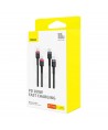 Baseus Cafule USB-C / USB-C cable 100W 1 m - red-black and black-gray (2 pcs.)