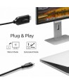 Spigen Essential C21CH HDMI 2.0 Cable HDMI male - USB-C male 2m Μαύρο