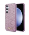 Guess Glitter Script case for Samsung Galaxy S24+ - purple