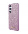 Guess Glitter Script case for Samsung Galaxy S24+ - purple