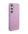 Guess Glitter Script case for Samsung Galaxy S24+ - purple