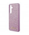 Guess Glitter Script case for Samsung Galaxy S24+ - purple