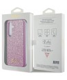 Guess Glitter Script case for Samsung Galaxy S24+ - purple