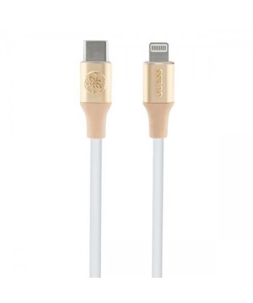 Guess Ebossed Logo USB-C / Lightning cable 1.5m fast charging - gold
