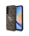 Guess 4G Big Metal Logo case for Samsung Galaxy A35 - brown
